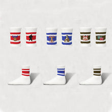 画像をギャラリービューアに読み込む, DECKA QUALITY SOCKS  Skater Socks Embroidery - SHOWATABÉ by BRÚ NA BÓINNE デカ クオリティーソックス(Cryptids-Red)(Art-Blue)(Video Game-Olive)