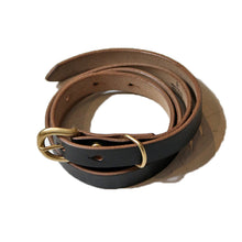Load image into Gallery viewer, HERALDIC BELTS 3/4inch Bridle Leather Belt Heraldic Belt (Black)