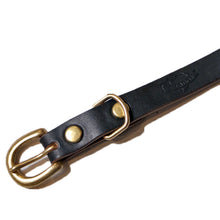 Load image into Gallery viewer, HERALDIC BELTS 3/4inch Bridle Leather Belt Heraldic Belt (Black)