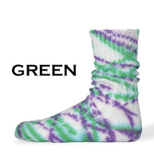 Load image into Gallery viewer, BNB×DECKA QUALITY SOCKS BY BRÚ NA BÓINNE - Heavyweight Socks Tie dye Deca Quality Socks - Tie Dye (BLUE) (RED) (GREEN)