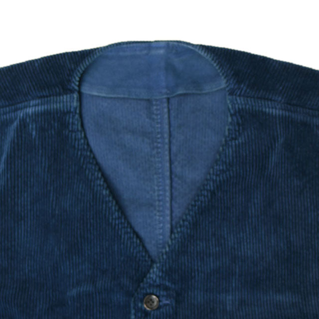 Porter Classic Corduroy Classic vest - BLUE - ポータークラシック