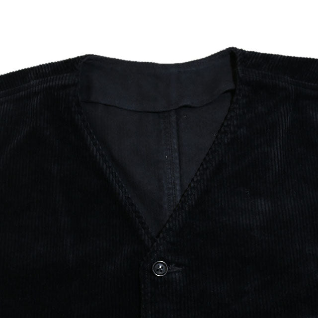 Porter Classic Corduroy Classic vest -BLACK - ポータークラシック