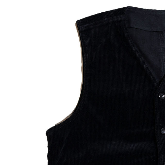 Porter Classic Corduroy Classic vest -BLACK - ポータークラシック