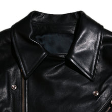 画像をギャラリービューアに読み込む, Porter Classic PC RIDERS JACKET W/LOVE & PEACE SILVER  ポータークラシック ライダースジャケット W/ラブ&ピース 925シルバー(BLACK)【PC-017-1962】