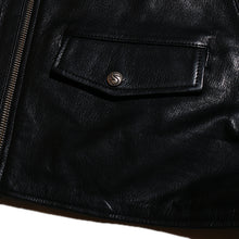 画像をギャラリービューアに読み込む, Porter Classic PC RIDERS JACKET W/LOVE & PEACE SILVER  ポータークラシック ライダースジャケット W/ラブ&ピース 925シルバー(BLACK)【PC-017-1962】