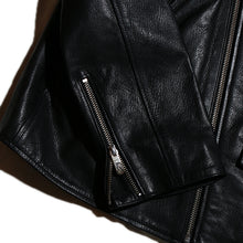 画像をギャラリービューアに読み込む, Porter Classic PC RIDERS JACKET W/LOVE & PEACE SILVER  ポータークラシック ライダースジャケット W/ラブ&ピース 925シルバー(BLACK)【PC-017-1962】