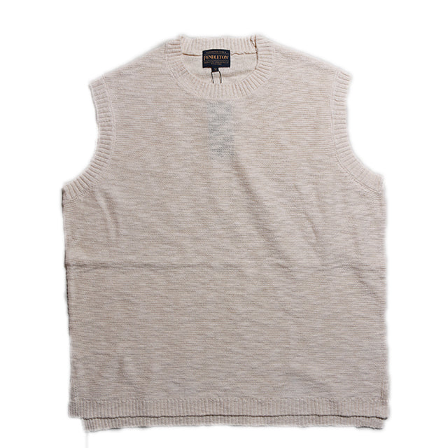 PENDLETON VEST Pendleton Cotton Knit Vest (o.white) (Black