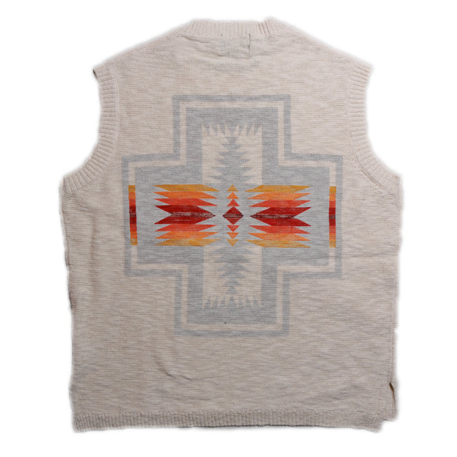 PENDLETON VEST Pendleton Cotton Knit Vest (o.white) (Black