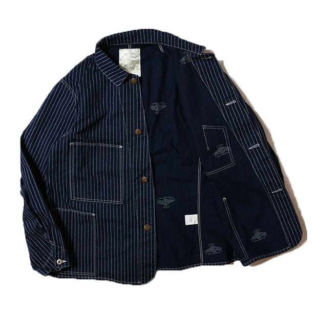 【neighborhood】ストライプカバーオール NEIGHBORHOOD（ネイバーフッド）の「NEIGHBORHOOD - White