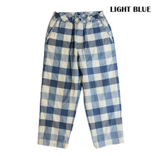 画像をギャラリービューアに読み込む, Porter Classic H/W INDIGO CHECK EASY PANTS ポータークラシック H/W インディゴチェックイージーパンツ（BLUE）（LIGHT BLUE）[PC-010-3933]
