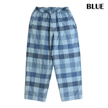 画像をギャラリービューアに読み込む, Porter Classic H/W INDIGO CHECK EASY PANTS ポータークラシック H/W インディゴチェックイージーパンツ（BLUE）（LIGHT BLUE）[PC-010-3933]
