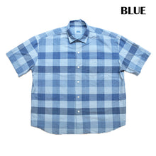 画像をギャラリービューアに読み込む, Porter Classic H/W INDIGO CHECK BEAT WRITER SHIRT ポータークラシック H/W インディゴチェックビートライターシャツ（BLUE）（LIGHT BLUE）[PC-010-3932]
