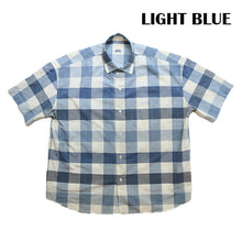 画像をギャラリービューアに読み込む, Porter Classic H/W INDIGO CHECK BEAT WRITER SHIRT ポータークラシック H/W インディゴチェックビートライターシャツ（BLUE）（LIGHT BLUE）[PC-010-3932]
