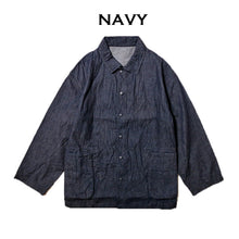 将图片加载到图库查看器，Porter Classic CLASSIC DENIM MIL-SHIRT JACKET ポータークラシック クラシック デニム ミルシャツ ジャケット（BLACK）（NAVY）[PC-005-2682]
