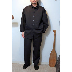 Porter Classic FRENCH JERSEY SHIRT JACKET ポータークラシック フレンチ ジャージ シャツジャケット（BLACK）[PC-006-3339]