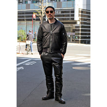 将图片加载到图库查看器，CWORKS LEA Leather MA-1 シーワークス（Black）[CWJK028]

