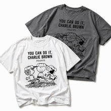 Load image into Gallery viewer, JOHNBULL PEANUTS YOU CAN DO IT Tシャツ（ホワイト）（ブラック）[JT261C03]
