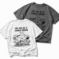 JOHNBULL PEANUTS YOU CAN DO IT Tシャツ（ホワイト）（ブラック）[JT261C03]