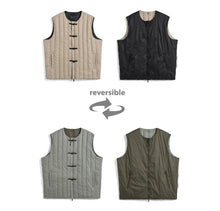 Load image into Gallery viewer, TAION MILITARY ZIP VNECK DOWN VEST &lt;MILITARY LINE&gt;
