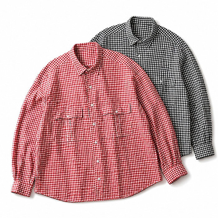 ポータークラシック ロールアップリネンチェックシャツ Porter Classic ROLL UP LINEN GINGHAM CHECK SHIRT ポーター