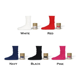 DECKA QUALITY SOCKS - Cased Heavyweight Plain Socks -2nd Collection - デカ クオリティーソックス （White）（Red）（Navy）（Black）（Pink）[de-01-2]