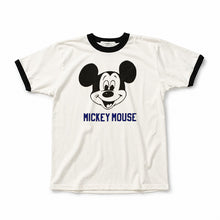 Load image into Gallery viewer, JOHNBULL MICKEY MOUSE ／ RINGER Tシャツ （ホワイト）[JT262C16]
