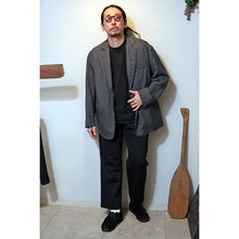 将图片加载到图库查看器，Porter Classic FRENCH JERSEY STRAIGHT PANTS ポータークラシック フレンチ ジャージ ストレート パンツ  （BLACK）[PC-006-3340]
