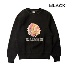 将图片加载到图库查看器，JELADO ILLINOIS Flocky Pt Sweat ジェラード イリノイ フロッキー プリント スウェット（Black）（Grass Green）[AB12201]
