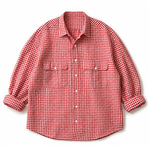 Porter Classic ROLL UP LINEN GINGHAM CHECK SHIRT ポーター
