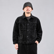 将图片加载到图库查看器，Porter Classic CORDUROY SHORT JACKET ポータークラシック コーデュロイ ショートジャケット（BLACK）[BFA-P-018-4132]
