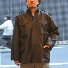 画像をギャラリービューアに読み込む, CWORKS Lield Deerskin Field Jacket シーワークス リエルド ディアスキン フィールドジャケット（BLACK）[CWJK025]
