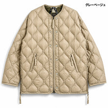 将图片加载到图库查看器，TAION MILITARY VNECK 拉链羽绒服 [UNISEX] TAION 军用 V 领拉链羽绒服（黑色）（D/NAVY）（D/OLIVE）[TAION-101ZML-1LONG]
