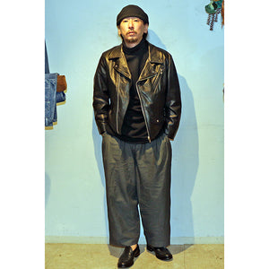 Porter Classic PC RIDERS JACKET W/LOVE & PEACE SILVER  ポータークラシック ライダースジャケット W/ラブ&ピース 925シルバー（BLACK）【PC-017-1962】