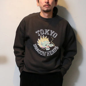 JELADO Tokyo Dragon Heads Sweat Shirt ジェラード トウキョウ ドラゴンヘッズ スウェットシャツ（Smoke Black） [AB01225］