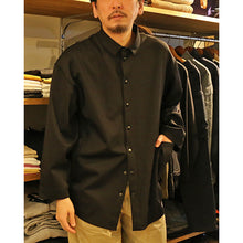 Load image into Gallery viewer, Porter Classic FRENCH JERSEY SHIRT JACKET ポータークラシック フレンチ ジャージ シャツジャケット（BLACK）[PC-006-3339]
