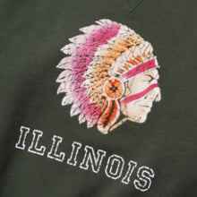 将图片加载到图库查看器，JELADO ILLINOIS Flocky Pt Sweat ジェラード イリノイ フロッキー プリント スウェット（Black）（Grass Green）[AB12201]

