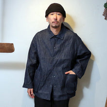 画像をギャラリービューアに読み込む, Porter Classic CLASSIC DENIM MIL-SHIRT JACKET ポータークラシック クラシック デニム ミルシャツ ジャケット（BLACK）（NAVY）[PC-005-2682]
