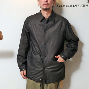 CWORKS Lombardi Coach Jacket - Deerskin - FINE CREEK シーワークス ロンバルディ コーチジャケット（Black）[CWJK008]