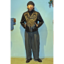 画像をギャラリービューアに読み込む, Porter Classic PC RIDERS JACKET W/LOVE &amp; PEACE SILVER  ポータークラシック ライダースジャケット W/ラブ&amp;ピース 925シルバー（BLACK）【PC-017-1962】
