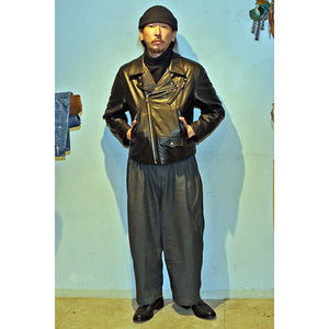 Porter Classic PC RIDERS JACKET W/LOVE & PEACE SILVER  ポータークラシック ライダースジャケット W/ラブ&ピース 925シルバー（BLACK）【PC-017-1962】