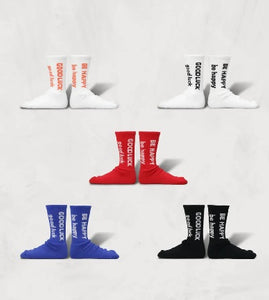 DECKA QUALITY SOCKS Pile Socks Best Wishesデカ クオリティーソックス （White × Orange）（Red）（Blue）（Black）[BNBSW-53]