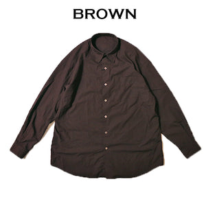 Porter Classic CLASSIC SHIRT ポータークラシック クラシック シャツ （BROWN）（BEIGE）[PC-016-2475]