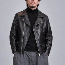 画像をギャラリービューアに読み込む, Porter Classic PC RIDERS JACKET W/LOVE &amp; PEACE SILVER  ポータークラシック ライダースジャケット W/ラブ&amp;ピース 925シルバー（BLACK）【PC-017-1962】
