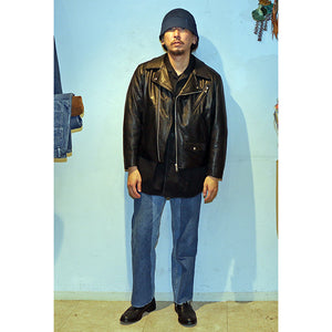 Porter Classic PC RIDERS JACKET W/LOVE & PEACE SILVER  ポータークラシック ライダースジャケット W/ラブ&ピース 925シルバー（BLACK）【PC-017-1962】