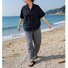 画像をギャラリービューアに読み込む, PORTER CLASSIC LINEN PALAKA PEACE PANTS ポータークラシック リネンパラカ ピースパンツ（NAVY）[PC-002-3863]
