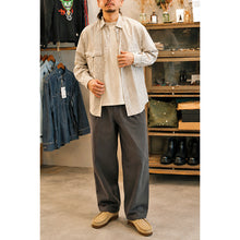 画像をギャラリービューアに読み込む, Porter Classic ROLL UP HEATHER GINGHAM CHECK SHIRT ポータークラシック ヘザー ギンガムチェック シャツ（GRAY）[PC-016-3968]
