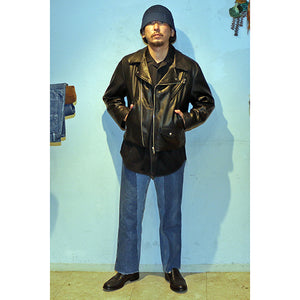 Porter Classic PC RIDERS JACKET W/LOVE & PEACE SILVER  ポータークラシック ライダースジャケット W/ラブ&ピース 925シルバー（BLACK）【PC-017-1962】