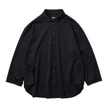 Load image into Gallery viewer, Porter Classic FRENCH JERSEY SHIRT JACKET ポータークラシック フレンチ ジャージ シャツジャケット（BLACK）[PC-006-3339]
