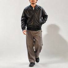 Load image into Gallery viewer, MOSSIR LAY Leather Track Jacket モシール ウォッシャブルレザートラックジャケット レイ（BLACK）[MOJK003]
