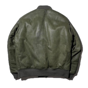 CWORKS LEA Leather MA-1 シーワークス（Black）（Olive）[CWJK028]